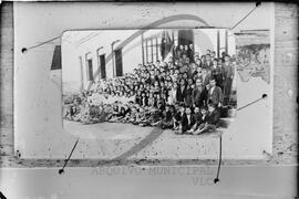 Retrato de alunos na Escola primária da Sede
