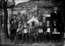 Retrato de professor e alunos